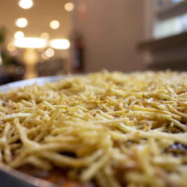 pizza filé com palha - pizzaria bella ravenna